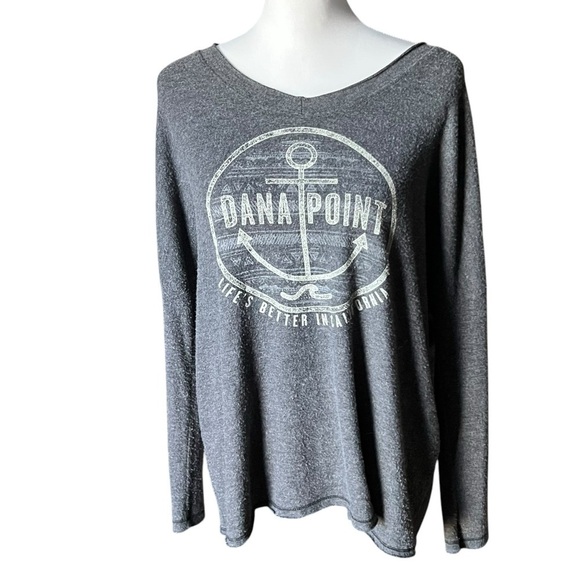 Tops - Dana Point Lightweight Sweatshirt in Soft Gray Women’s Size Small